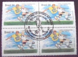Quadra de selos postais do Brasil de 1994 Mundial de Futebol