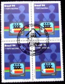 Quadra de selos postais de 1994 Ensino à distância