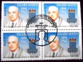 Quadra de selos postais do Brasil de 1994 Edgard Santos