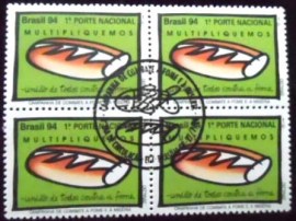 Quadra de selos do Brasil de 1994 Pão