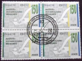 Quadra de selos postais do Brasil de 1994 I.A.B.