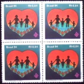 Quadra de selos postais do Brasil de 1994 Família