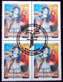 Quadra de selos postais do Brasil de 1994 Santa Clara