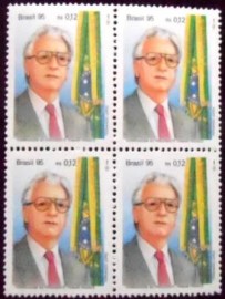 Quadra de selos postais do Brasil de 1995 Itamar Franco M1C