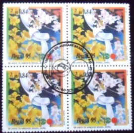 Quadra de selos postais do Brasil de 1995 Barão do Rio Branco