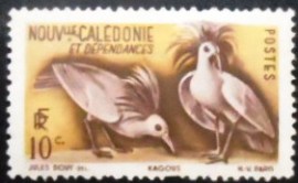 Selo postal da Nova Caledônia de 1948 Kagu 10