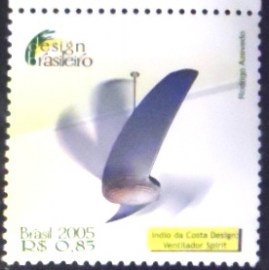 Selo postal do Brasil de 2005 Ventilador