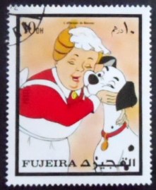 Selo postal de Fujeira de 1972 Nani´s affection