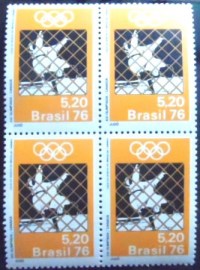 Quadra de selos postais do Brasil de 1976 Judô