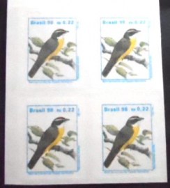 Quadra de selos postais do Brasil de 1998 Bem-te-vizinho