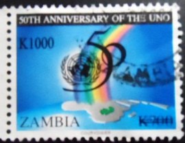 Selo postal do Zâmbia de 2004 Anniversary of UNO