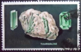 Selo postal do Quênia de 1977 Tourmaline