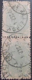 Par de selos postais do Brasil de 1890 Cruzeiro do Sul 20 V3