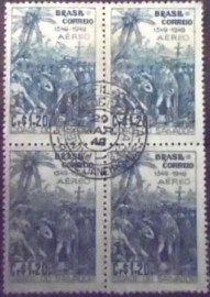 Quadra de selos aéreos do Brasil de 1949 Salvador N1C