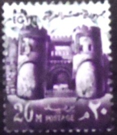 Selo postal do Egito de 1973 Bab Al Futuh Gate 20