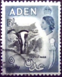 Selo postal do Aden de 1953 Crater Pass