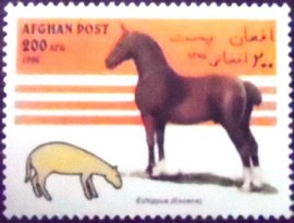 Selo postal do Afeganistão DE 1996 Epihippus