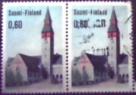 Par de selo postais da Finlândia de 1973 National Museum