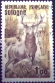 Selo postal da França de 1972 Sologne Nature Reserve