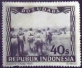 Selo postal da Indonésia de 1949 Pilots