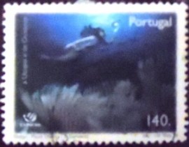 Selo postal de Portugal de 1996 Utopia e os Oceanos