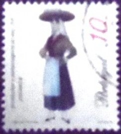 Selo postal de Portugal de 1998 Fish seller