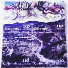 Série de selos postais da Colômbia de 1989 National Resources