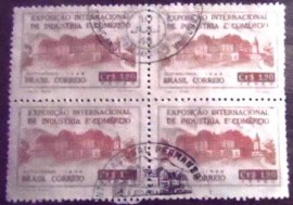 Quadra de selos postais do Brasil  de 1948 Exposição Quitandinha