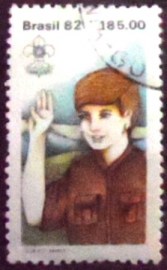 Selo postal do Brasil de 1982 Escoteiro