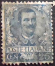 Selo postal da Itália de 1901 Vittorio Emanuele III 25