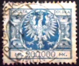 Selo da Polônia de 1924 Eagle on a Large Baroque Shield 200
