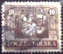 Selo postal da Polônia de 1922 Miner in Silesia 10