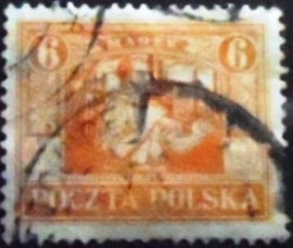 Selo postal da Polônia de 1922 Miner in Silesia 6