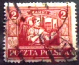 Selo postal da Polônia de 1922 Miner in Silesia 2