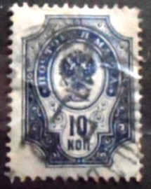 Selo postal da Finlândia de 1891 Ring Type Issue