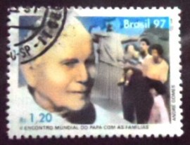 Selo postal de 1997 Papa com as Famílias C 2043 U