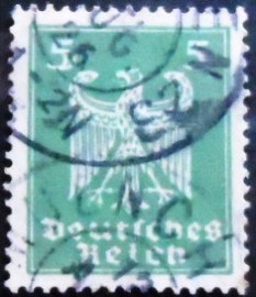Selo postal Alemanha Reich de 1924 New imperial eagle 5 Y