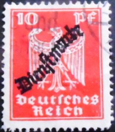 Selo postal da Alemanha de 1924 New imperial eagle 10