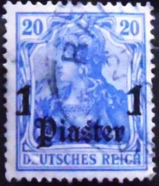 Selo postal da Alemanha Turquia de 1900 Germania 1