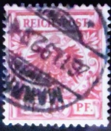 Selo postal da Alemanha Reich de 1893 Imperial eagle in a circle 10