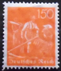 Selo postal da Alemanha Reich de 1922 Reaper