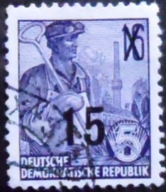 elo postal da Alemanha de 1957 Definitives overprinted 15