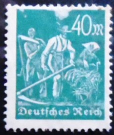 Selo postal da Alemanha Reich de 1923 Reaper 40
