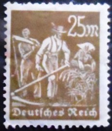 Selo postal da Alemanha Reich de 1923 Reaper 25