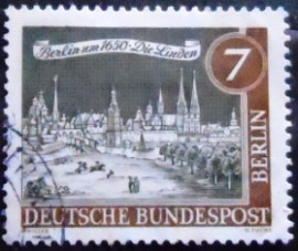 Selo postal da Alemanha Berlin de 1962 Die Linden