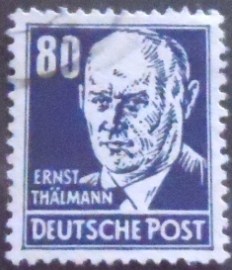 Selo postal da República Democrática da Alemanha de 1953 Ernst Thälmann
