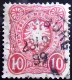Selos postal da Alemanha Reich de 1875 Imperial eagle and crown 10