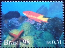 Selo postal do Brasil de 1998 Estrela e Coral
