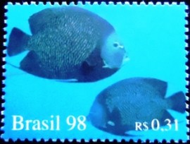Selo postal do Brasil de 1998 Ocean Life
