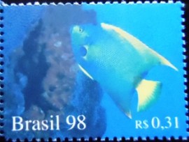 Selo postal do Brasil de 1998 Angelfish
